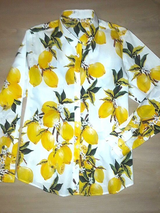 unbranded Tops - NEW greatest designer lemon print floral shirt blouse